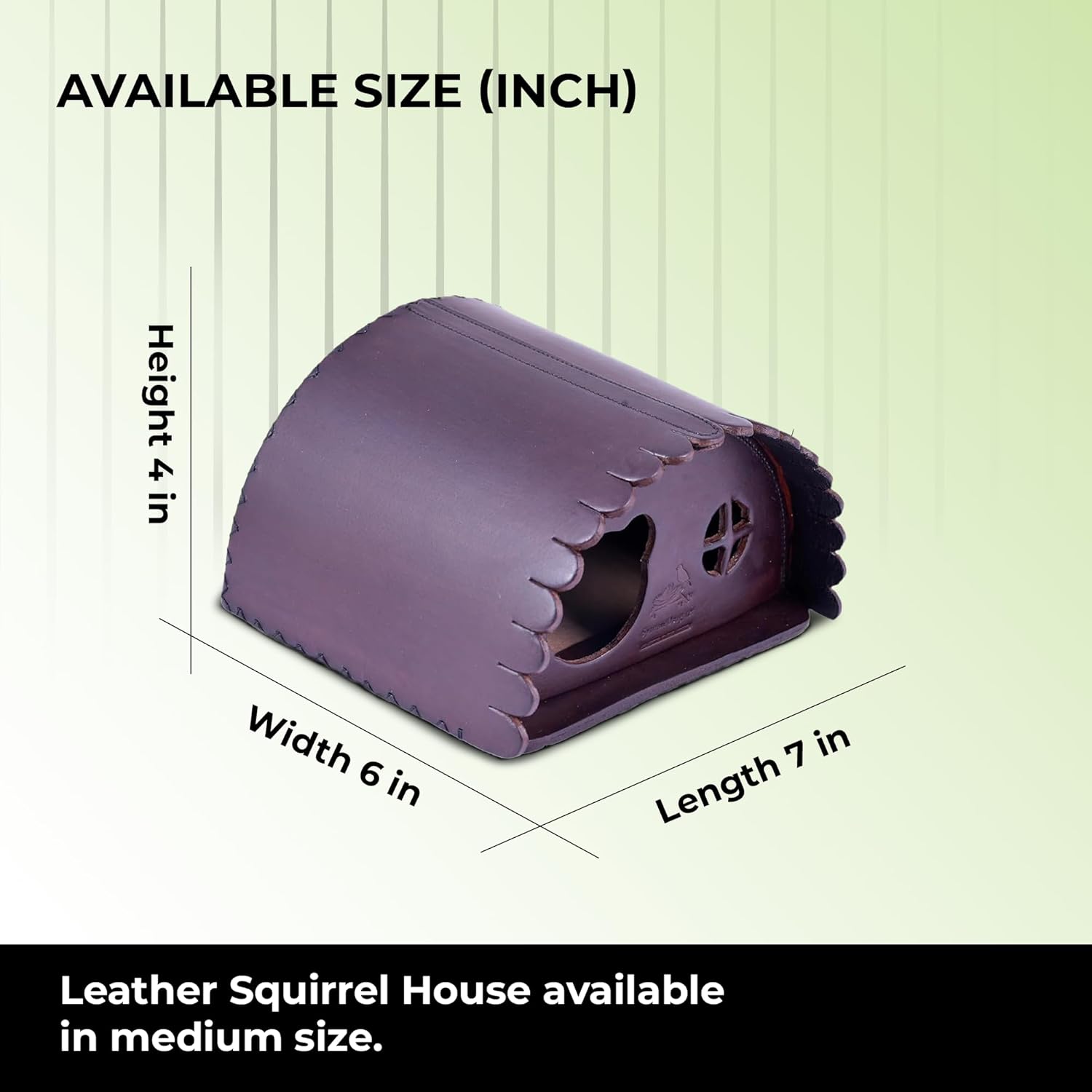 SparrowDaughter’s Leather Squirrel House for Outdoors, Garden, Backyard, Small Animals Habitat for Chinchilla,Suger Glider,mice,Hamster Squirrel with Poles, Squirrel Nest & Box