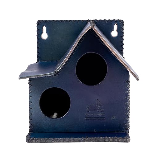 Sparrow Daughter Bird House – Original Leather, Hanging Nest Box for Balcony & Garden, Perfect for Sparrows, Lovebirds & Hummingbirds. Includes 50g Nesting Material Free!