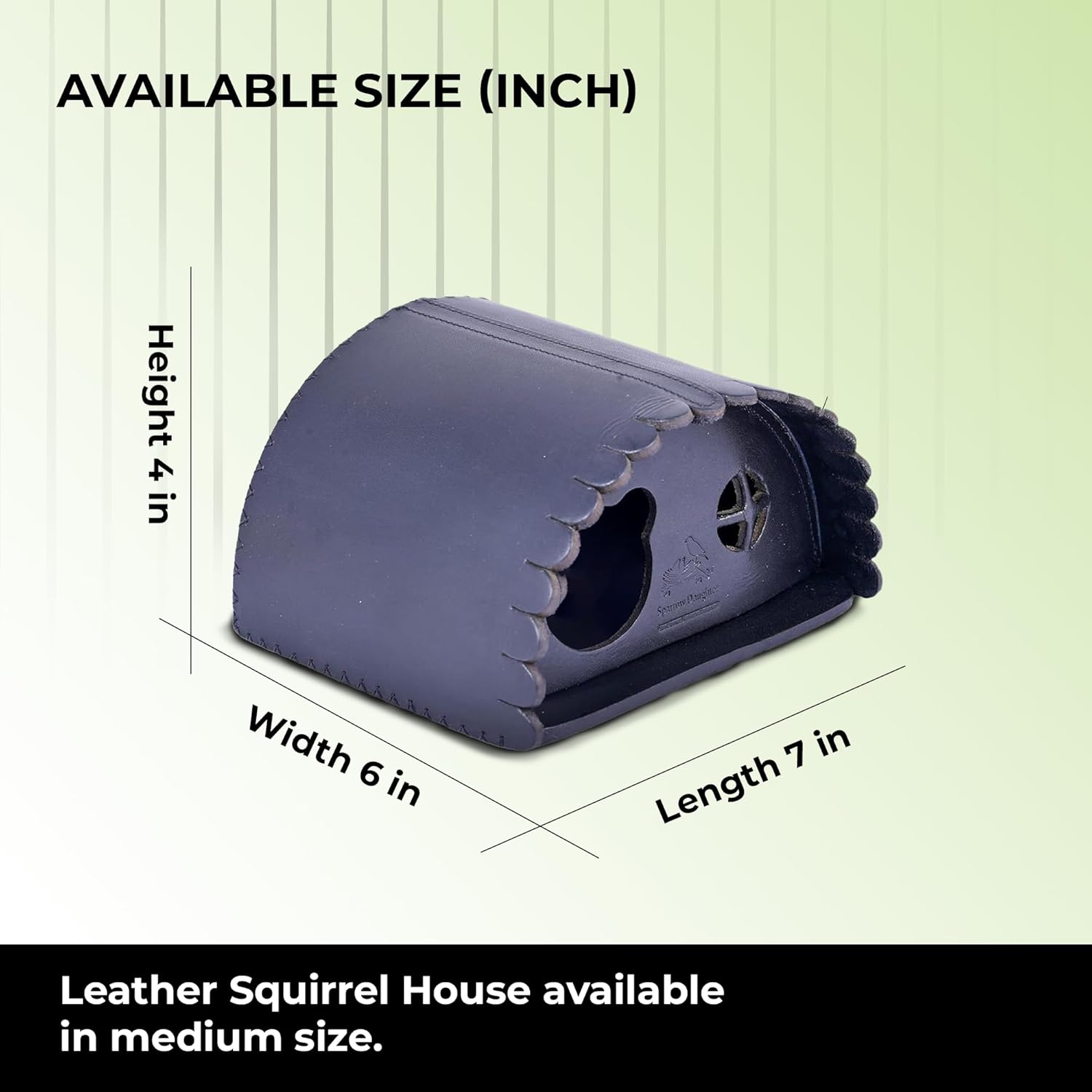 SparrowDaughter’s Leather Squirrel House for Outdoors, Garden, Backyard, Small Animals Habitat for Chinchilla,Suger Glider,mice,Hamster Squirrel with Poles, Squirrel Nest & Box