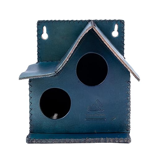 Sparrow Daughter Bird House – Original Leather, Hanging Nest Box for Balcony & Garden, Perfect for Sparrows, Lovebirds & Hummingbirds. Includes 50g Nesting Material Free!