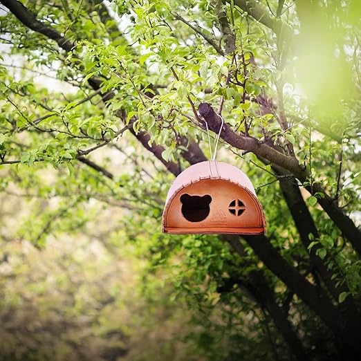 SparrowDaughter’s Leather Squirrel House for Outdoors, Garden, Backyard, Small Animals Habitat for Chinchilla,Suger Glider,mice,Hamster Squirrel with Poles, Squirrel Nest & Box