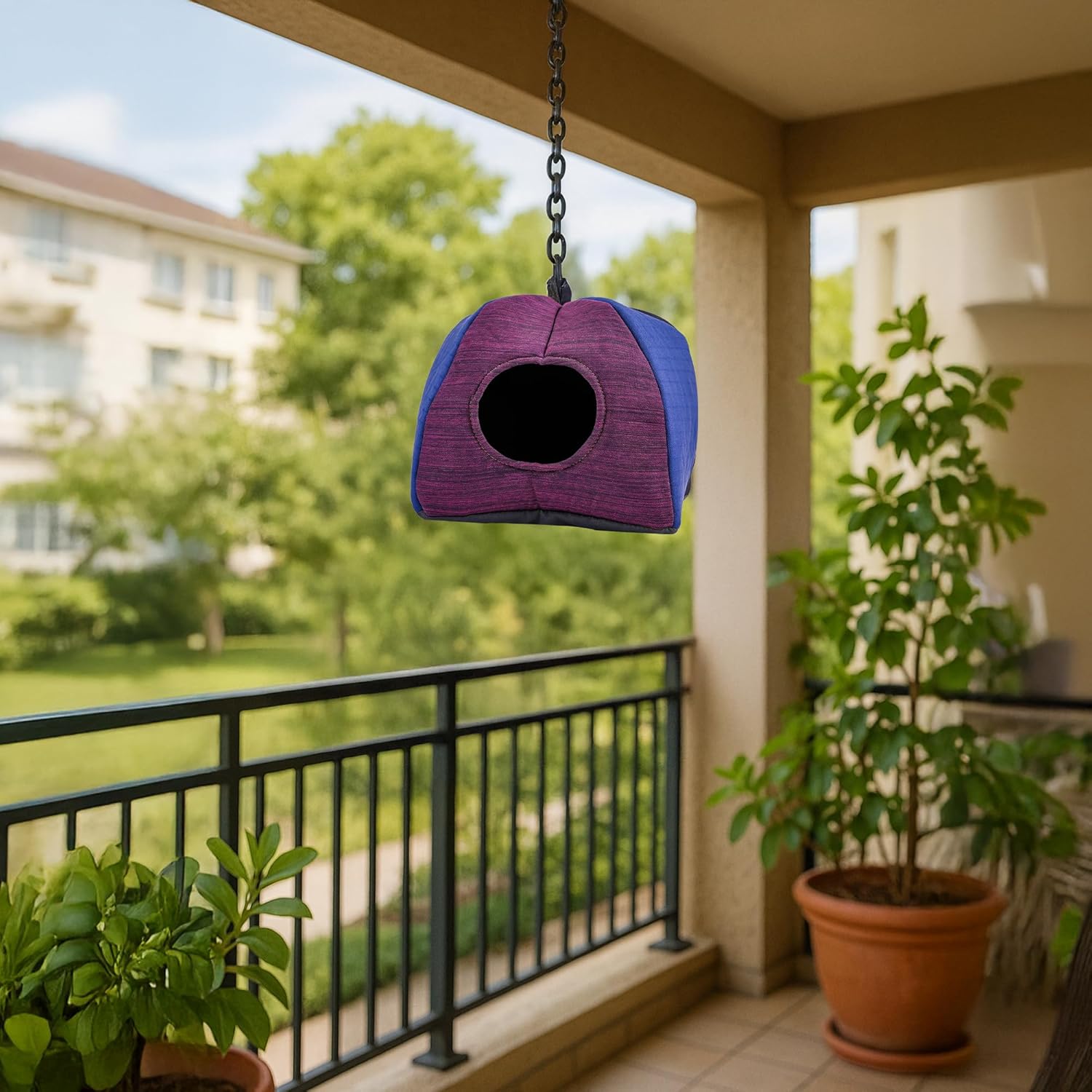 Handcrafted Cotton Hamster House with Cozy Mat, Cotton Pet Sleeping House/Small Animal cage for Hamsters, Chinchillas, Squirel & Suger Glider House Indoor/Outdoor use