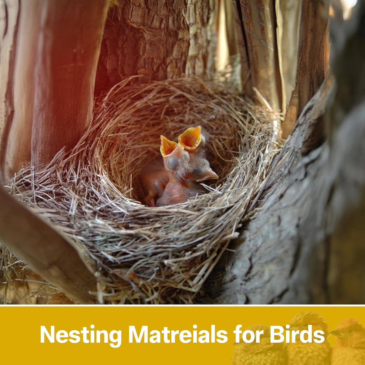 Sparrow Daughter Natural Coco Fiber Nesting Materials for Making 2 nests, for All Small Birds and Animals, Laying Eggs Breeding as Natural Bed